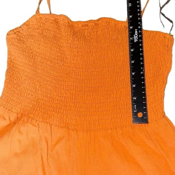 Main Strip- Women’s Golden Mustard Maggie Festival Smocked Jumpsuit Wide Leg, Lg - Picture 12 of 16